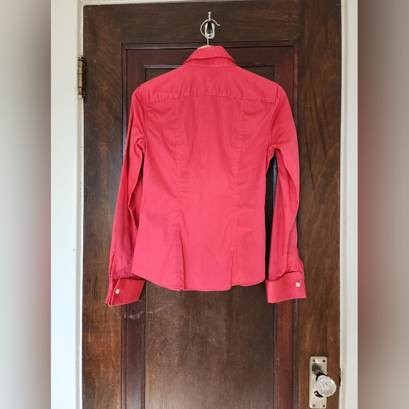 Banana Republic Non‑Iron Tailored Stretch Blouse • Size 2 • Crisp & Polished - Picture 4 of 8